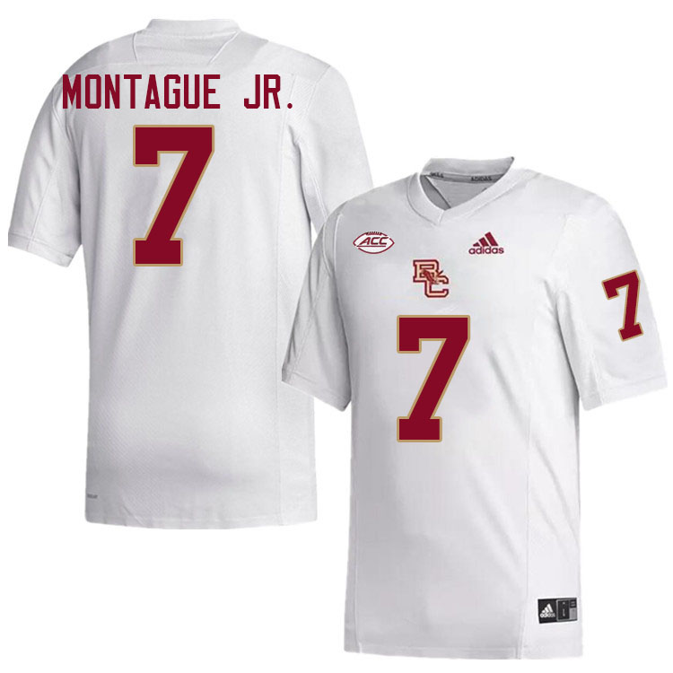 Boston College Eagles #7 Johnathan Montague Jr. College Football Jerseys Stitched-White